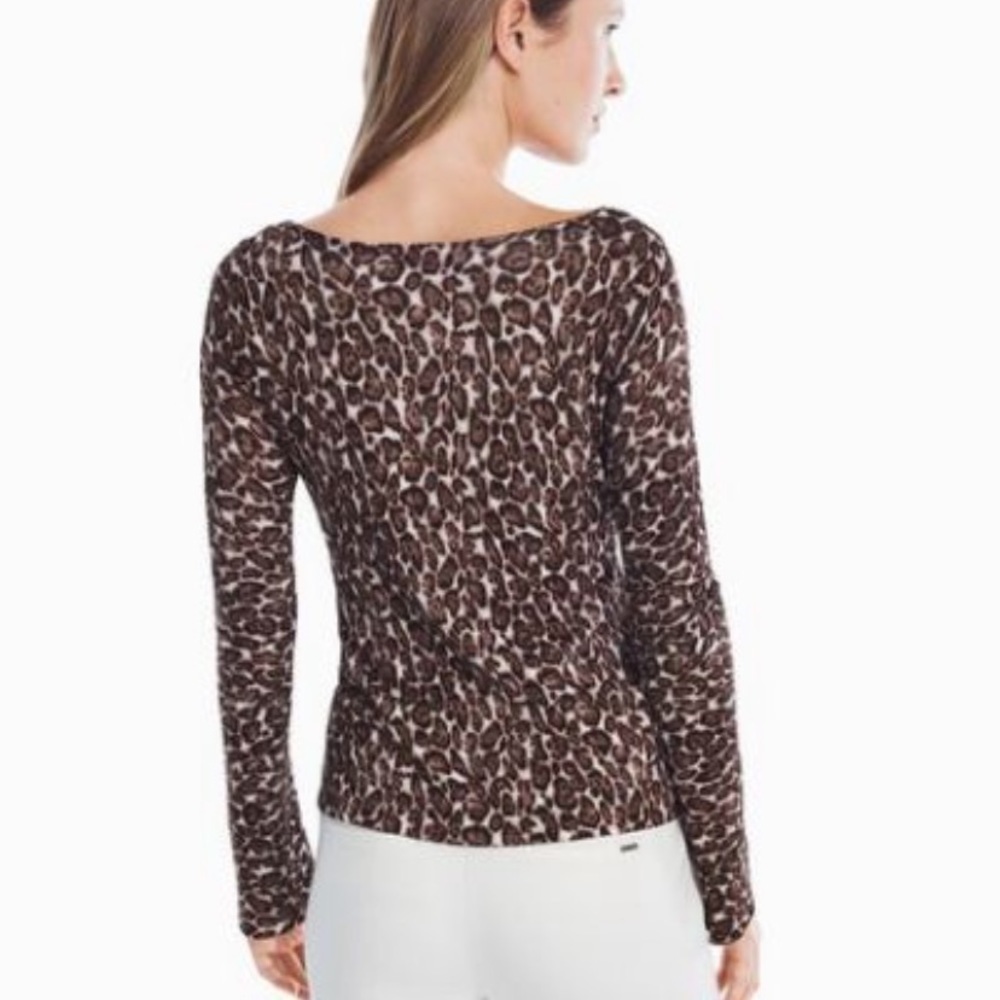 WHBM Lightweight Leopard Print Sweater EUC - Picture 2 of 8